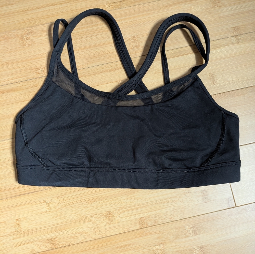 Lululemon Black Mesh Sports Bra